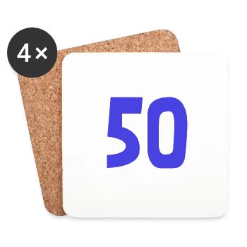 50. 50 YEARS. 50th ANNIVERSARY. 50TH ANNIVERSARY. - Coasters (set of 4) - white - Front
