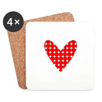 VALENTINE'S DAY. Bachelorette party. I LOVE YOU. I LOVE YOU. LOVE - Coasters (set of 4) - white - Front