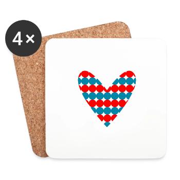 PAAR. ICH HABE GERADE GEHEIRATET. Junggesellinnenabschied. VALENTINSTAG. MARIES - Untersetzer (4er-Set) - Weiß - Vorne