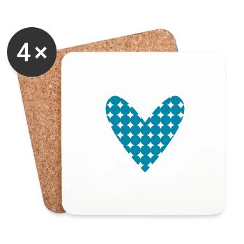 LOVE. COUPLE. JUST MARRIED. Bachelorette party. VALENTINE'S DAY. - Coasters (set of 4) - white - Front