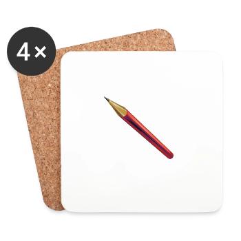 Bleistift | pencil | crayon - Untersetzer (4er-Set) - Weiß - Vorne