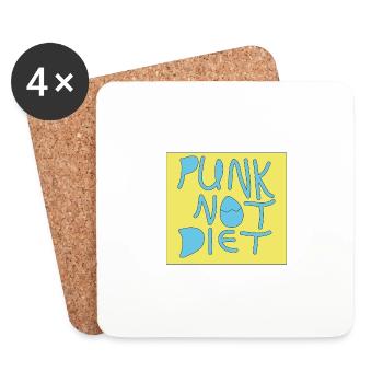 Punk not Diet - Untersetzer (4er-Set) - Weiß - Vorne