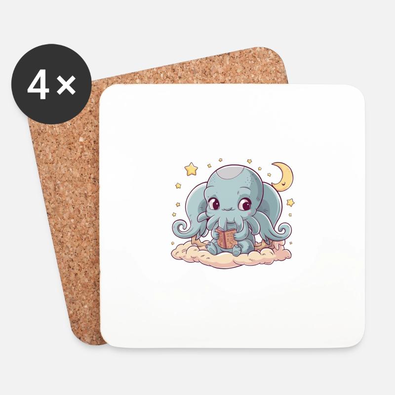 Cute Dreamland Cthulhu - Untersetzer (4er-Set) - Weiß