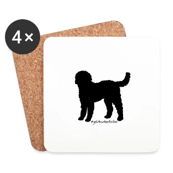 goldendoodlelove - Untersetzer (4er-Set) - Weiß - Vorne