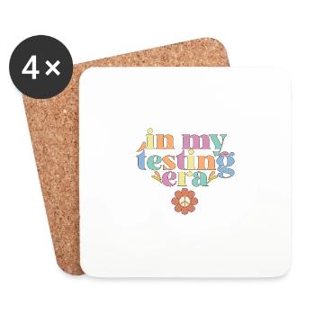 In My Testing Era Test Day Teacher Student Groovy - Untersetzer (4er-Set) - Weiß - Vorne