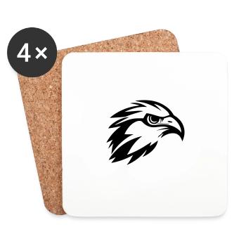 Adler - Untersetzer (4er-Set) - Weiß - Vorne