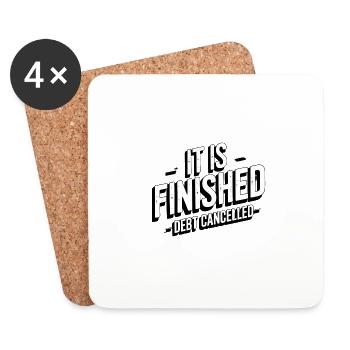 Message chrétien : C’est fait - Dessous de verre (lot de 4) - blanc - Devant
