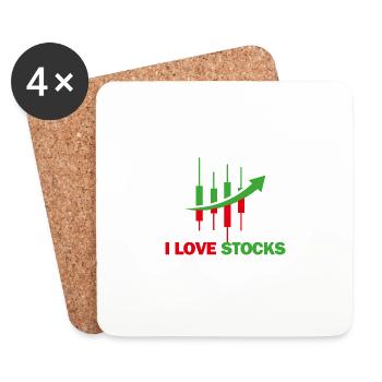 Love of stocks - Coasters (set of 4) - white - Front