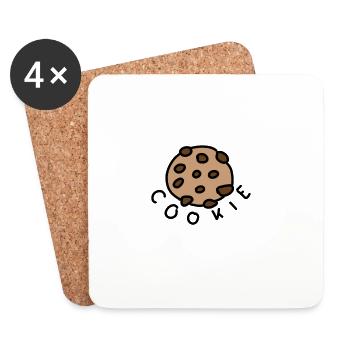 Chocolate chip cookie - Coasters (set of 4) - white - Front