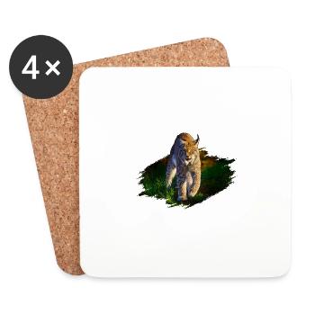 Luchs - Untersetzer (4er-Set) - Weiß - Vorne