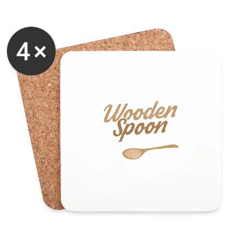 Wooden Spoon Survivor Meme Funny Italian Mom - Untersetzer (4er-Set) - Weiß - Vorne
