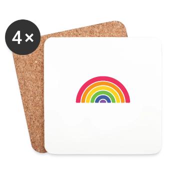 Is It Gay Here LGBTQ Trans Gay Pride Proud Ally - Coasters (set of 4) - white - Front