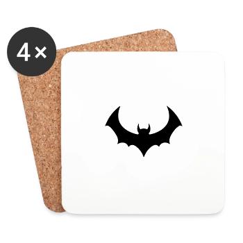 Bat - Coasters (set of 4) - white - Front