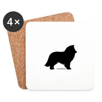 sheltielove - Untersetzer (4er-Set) - Weiß - Vorne