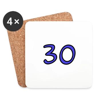30. 30 YEARS. 30th ANNIVERSARY. 30TH ANNIVERSARY. - Coasters (set of 4) - white - Front