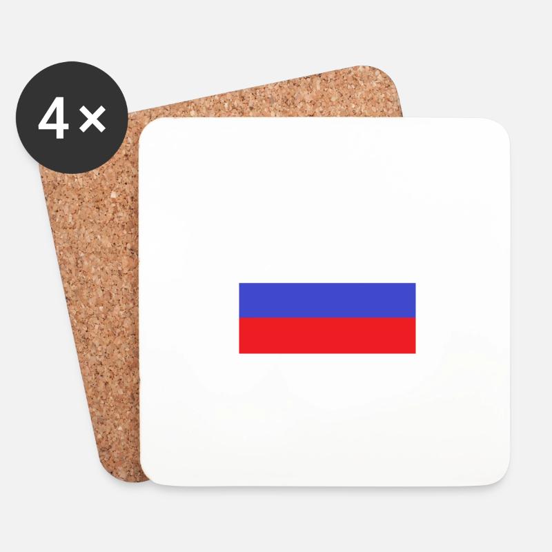 Russland - Untersetzer (4er-Set) - Weiß