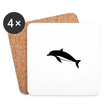 Dolphin - Coasters (set of 4) - white - Front