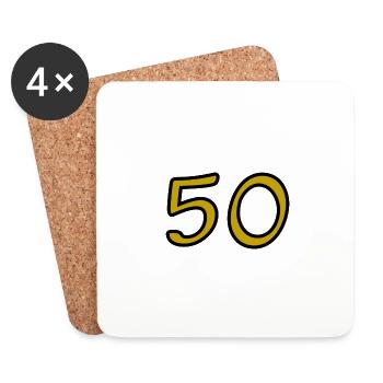 50. 50 YEARS. 50th ANNIVERSARY. 50TH ANNIVERSARY. - Coasters (set of 4) - white - Front