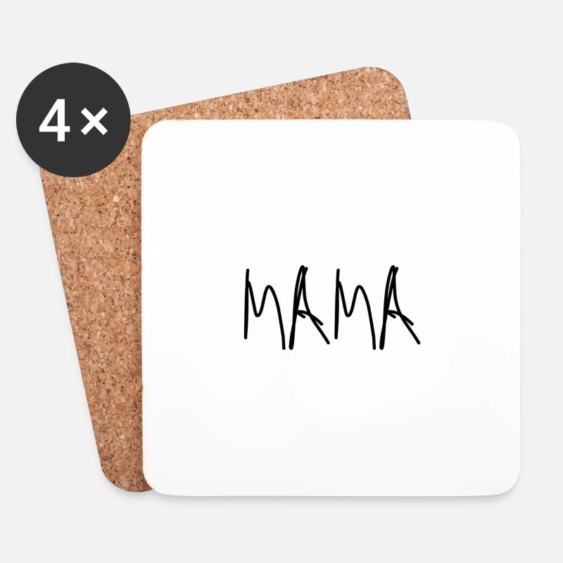MAMA - Untersetzer (4er-Set) - Weiß