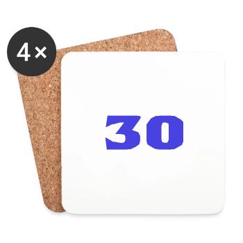 30. 30 YEARS. 30th ANNIVERSARY. 30TH ANNIVERSARY. - Coasters (set of 4) - white - Front
