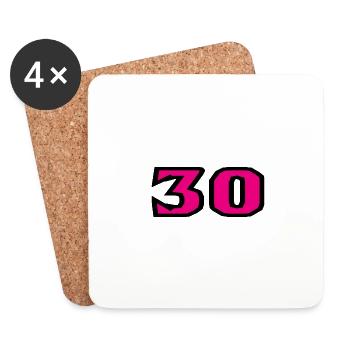 30. 30 YEARS. 30th ANNIVERSARY. 30TH ANNIVERSARY. - Coasters (set of 4) - white - Front