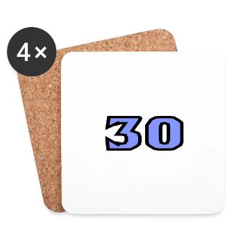 30. 30 YEARS. 30th ANNIVERSARY. 30TH ANNIVERSARY. - Coasters (set of 4) - white - Front