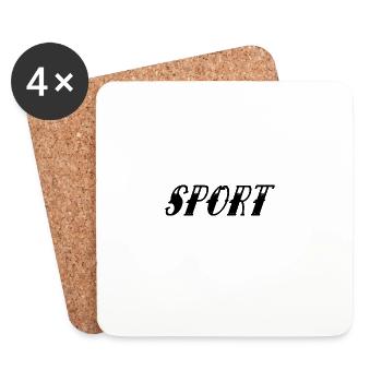 SPORT - Dessous de verre (lot de 4) - blanc - Devant