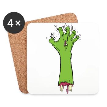 pince Zombie - Dessous de verre (lot de 4) - blanc - Devant