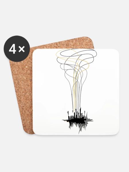 Metropolis - Coasters (set of 4) - white
