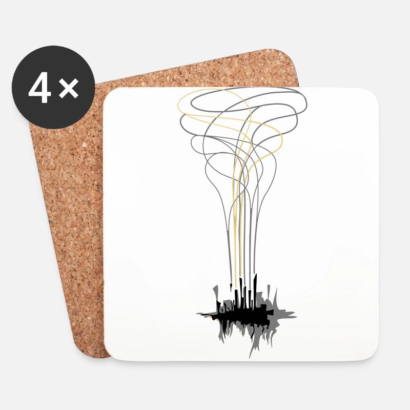 Metropolis - Coasters (set of 4) - white