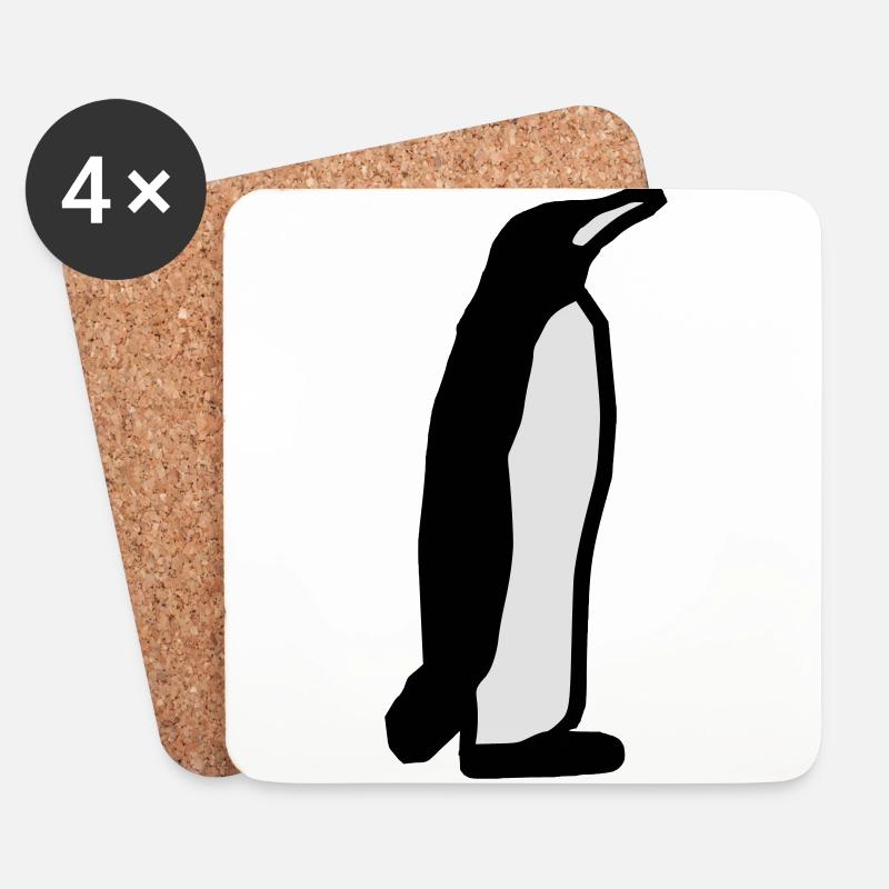 Pinguin Geschenk Geschenkidee - Untersetzer (4er-Set) - Weiß
