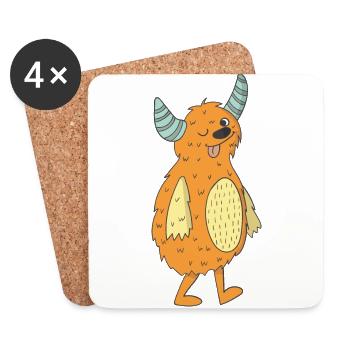 monster - Coasters (set of 4) - white - Front