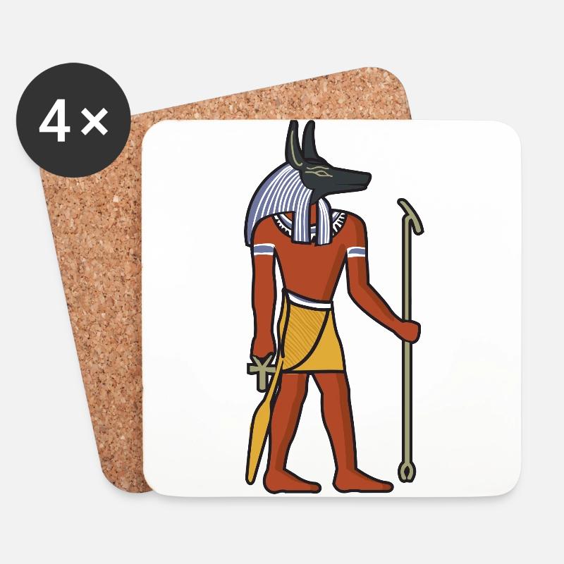 Ägypten Hieroglyphen Ra Anubis Horus Pyramide Nil - Untersetzer (4er-Set) - Weiß