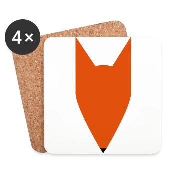 Fox / Fuchs - Untersetzer (4er-Set) - Weiß - Vorne