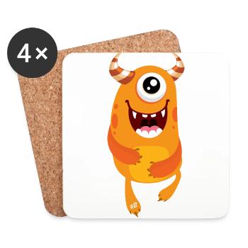 Monstaa Originaals Monster # 2 - Coasters (set of 4) - white - Front