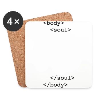 html body & soul - Coasters (set of 4) - white - Front