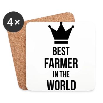 Best Farmer - Dessous de verre (lot de 4) - blanc - Devant