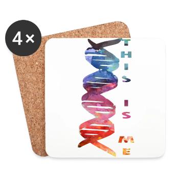 HUMAN DNA - Coasters (set of 4) - white - Front