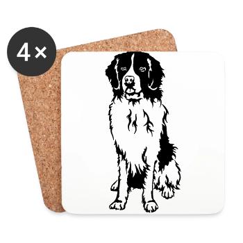 Landseer - Coasters (set of 4) - white - Front