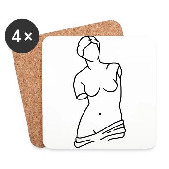 Venus von Milo - Untersetzer (4er-Set) - Weiß - Vorne