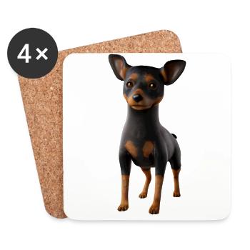 Lancashire Heeler - Coasters (set of 4) - white - Front