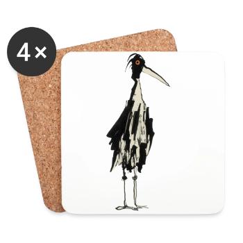 Storch - Untersetzer (4er-Set) - Weiß - Vorne