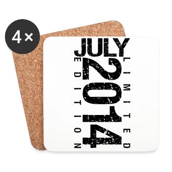 Geburtstag Juli 2014 Juli geboren im Juli 2014 - Untersetzer (4er-Set) - Weiß - Vorne