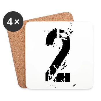 2 Number 2 years - Coasters (set of 4) - white - Front
