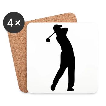 Golf - Untersetzer (4er-Set) - Weiß - Vorne