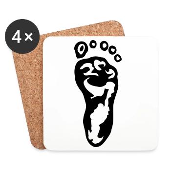 Foot - Coasters (set of 4) - white - Front