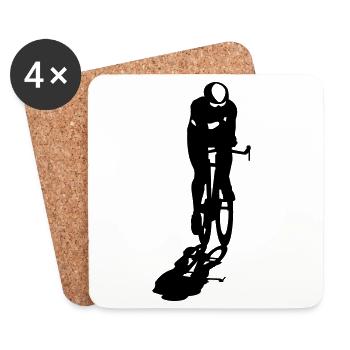 rennrad_6 - Coasters (set of 4) - white - Front