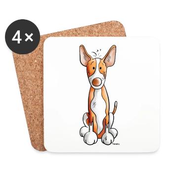 Süßer Podenco - Untersetzer (4er-Set) - Weiß - Vorne