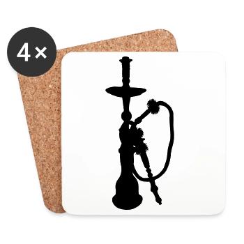 Water pipe shadow figure - Coasters (set of 4) - white - Front