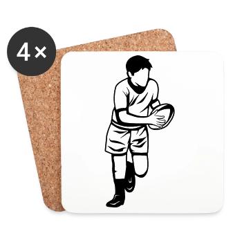 Rugby Boy - Coasters (set of 4) - white - Front